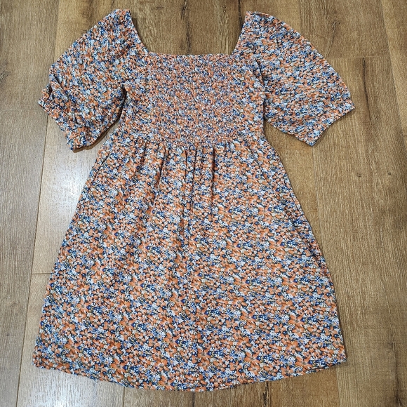 Code Mode women's puff sleeve floral mini dress XS coquette twee cottagecore - Picture 10 of 13